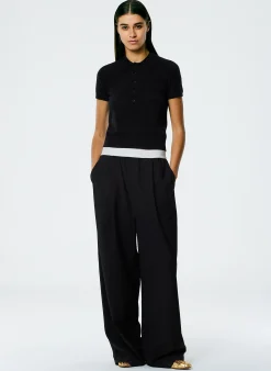 Tropical Wool Marit Pull On Pant-Tibi Fashion