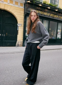 Tropical Wool Marit Pull On Pant-Tibi Fashion