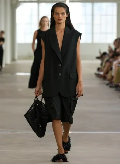 Tropical Wool Relaxed Cargo Short-Tibi Best