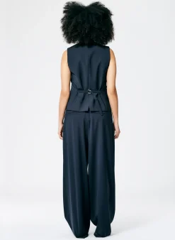 Tropical Wool Vest-Tibi New