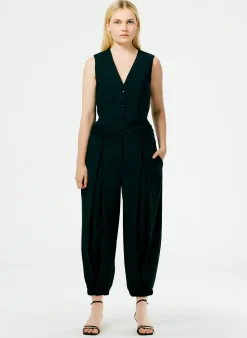 Tropical Wool Vest-Tibi New