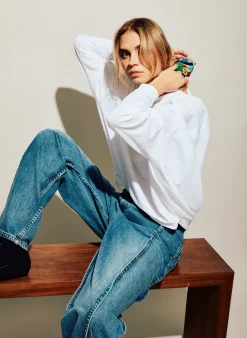 T-Shirt Circular Top-Tibi New
