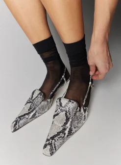 Victor Embossed Snake Slingback-Tibi New