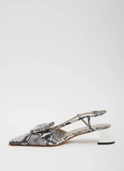 Victor Embossed Snake Slingback-Tibi New