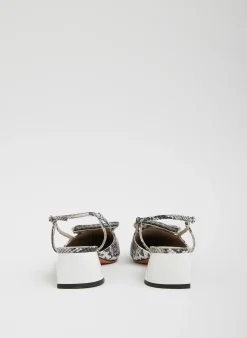 Victor Embossed Snake Slingback-Tibi New