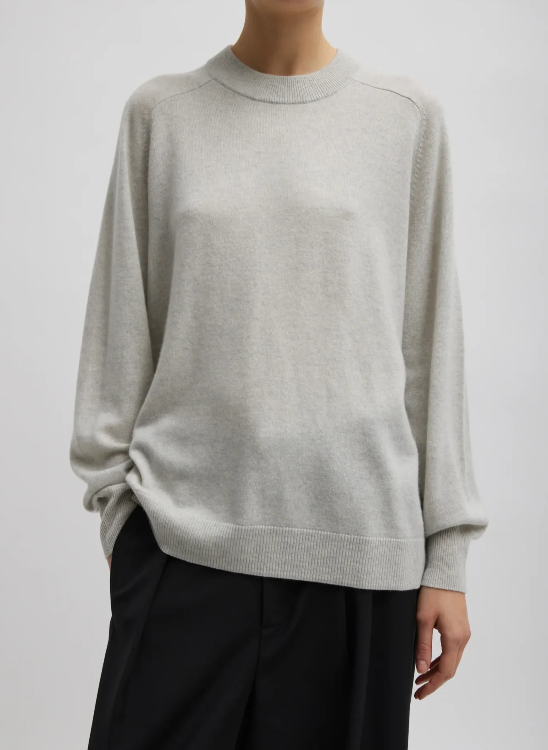 Washable Cashmere Crewneck Sweater-Tibi Best
