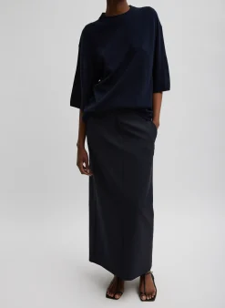 Washable Cashmere Oversized Easy T-Shirt-Tibi Sale