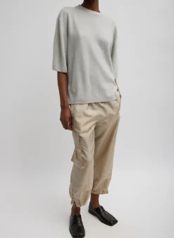 Washable Cashmere Oversized Easy T-Shirt-Tibi Sale